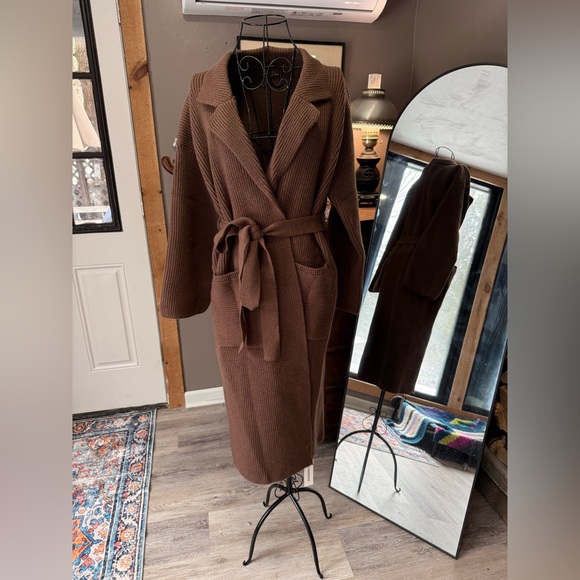 Commense Chocolate Knit Cardigan - Picture 6 of 7